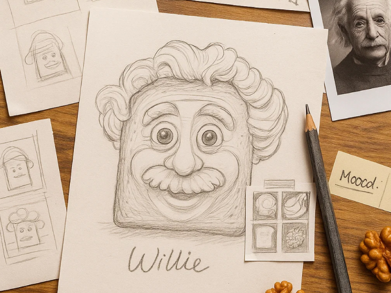 Willie Cream Cheese – Einstein Character Toast by Address A.B.C.D Agency
